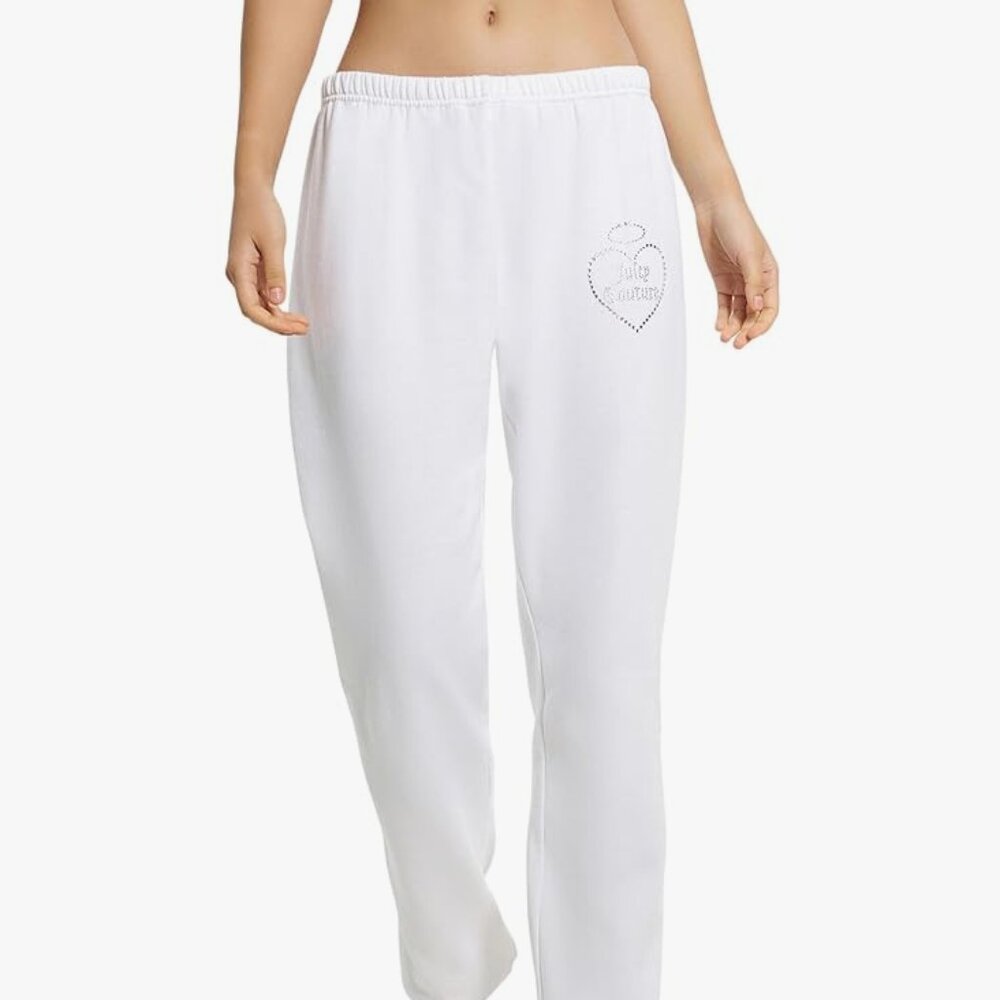 Juicy Couture Valentines Day Vintage Joggers White Bling NWT